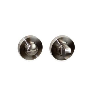 Emuca Emuca - Lote De 5 Condenas Con Roseta Redonda Para Puertas De Interior, Di&aacute;metro 35mm, Zamak, N&iacute;quel Satinado