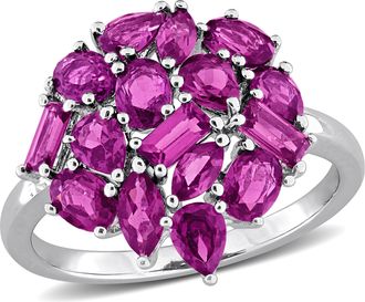 Mimi & Max Multi-Shape Gemstone Cluster Ring Sterling Silver
