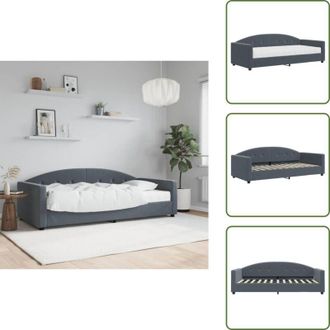 vidaXL Letto a doghe - vidaXL Divano Letto con Materasso Grigio Scuro 90x200 cm in Velluto - Velluto