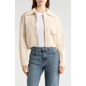 Blank NYC Sweater Bomber Jacket in Cream Dream at Nordstrom Rack, Size X-Small