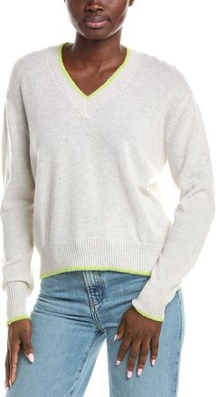 Brodie Inked Patch V-Neck Cashmere Sweater