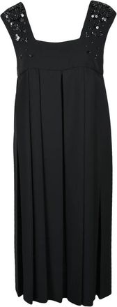 Fabiana Filippi Abito a impero - Dames - Casual kleedjes - Zwart - S - Polyester - Kleedjes