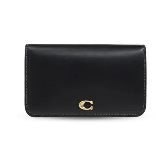 Coach Wallets & Cardholders, female, Black, Size: ONE SIZE Leather wallet