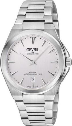 Gevril Group Montauk Bracelet Watch, 40mm in Silver/silver at Nordstrom Rack