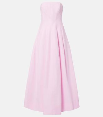 SIMKHAI Avril cotton-blend bustier gown