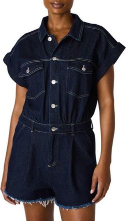 Steve Madden Calliope Denim Romper in Bijou Blue at Nordstrom, Size X-Large