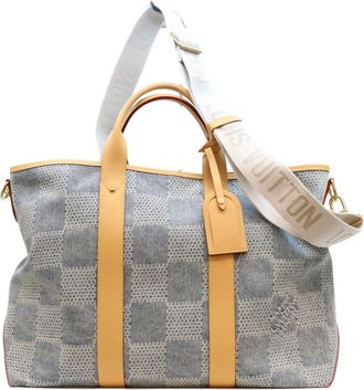 Louis Vuitton Gold Denim Tote Bag (Pre-Owned)