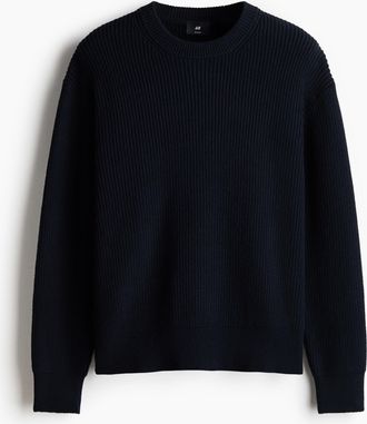 H&M Strickpullover Relaxed Fit - Blue