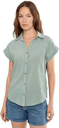 Royal Robbins Oasis Short Sleeve Womens Clothing Sage Leaf : XS, Cotton