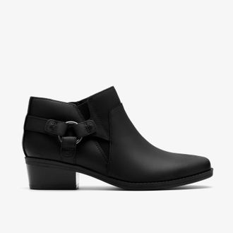 Clarks Danyelle Gema Black Oily Leather