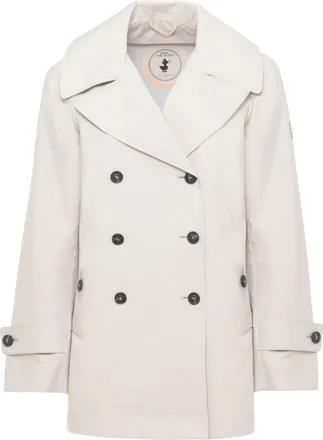 Save The Duck Beige Sofi Double-Breasted Trench Coat