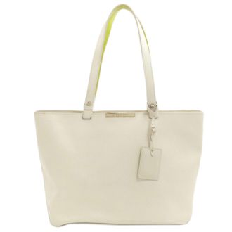 Longchamp Ivory Leather Tote Bag (Pre-Owned)