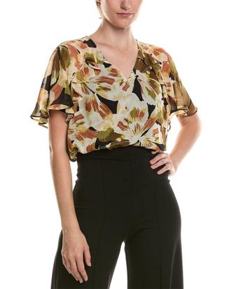 Anne Klein Petite Ruffle Sleeve Top