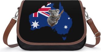 Generic Koala Australia Flag Map Small Womens Crossbody Bags Shoulder Handbag with Adjustable Strap for Travel