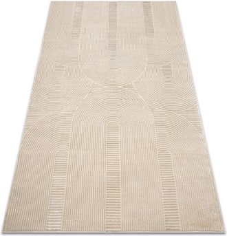 RugsX Alfombra Balance 9086 Taupe - Geom&eacute;trico, Estructural, Glamour Beige 160x220 Cm