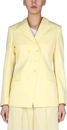 Stella McCartney Lance Revers Double-Breasted Blazer - Dames - Blazers - Geel - S - Jassen