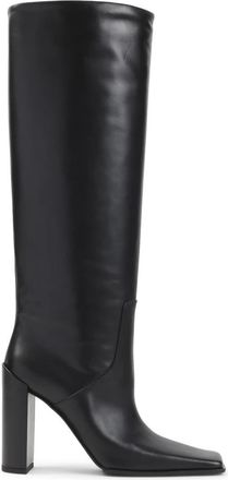 Alaia 90 Knee Boots - Dames - Laarzen met Hak - Zwart - 37 EU - Leer - Schoenen