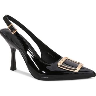 Berness Buckle Slingback Stiletto Pump in Black at Nordstrom Rack, Size 8.5