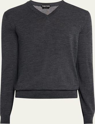 Tom Ford Mens Wool V-Neck Sweater