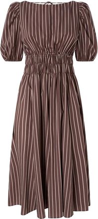 Pinko Striped-pattern Puff-sleeve Dress