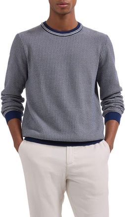 Bugatchi Jacquard Knit Sweater in Navy at Nordstrom, Size Xxx-Large