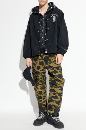 A Bathing Ape Jacket With Logo, Mens, Black