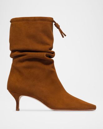 Bernardo Mazzie Scrunch Suede Ankle Boots
