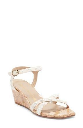 Stuart Weitzman Pearlita 50 Wedge Sandal in Seashell at Nordstrom Rack, Size 9.5