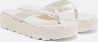 Gianvito Rossi Leather platform thong sandals