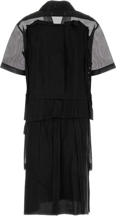 Maison Margiela Womens Dress Black Polyester Viscose