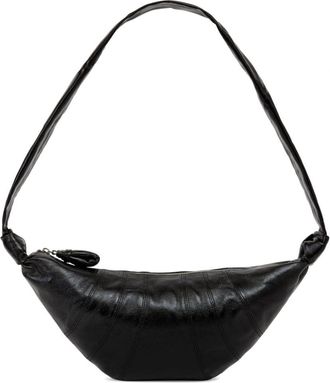 Christophe Lemaire medium Croissant cotton shoulder bag - Black