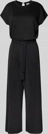 Jake*s Casual Jumpsuit mit Bindegürtel in Black, Größe XXL
