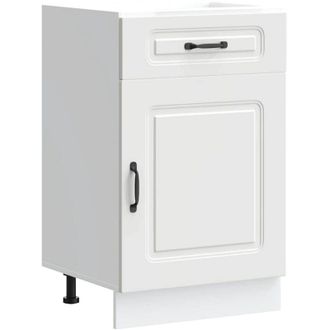 vidaXL Kitchen Base Cabinet Kalmar White Engineered Wood Vidaxl