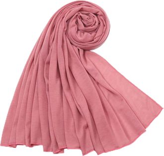 Generic Breathable Jersey Headscarf for Women - Soft Elastic Solid Color Hijab Scarf, Large Size, Lightweight Rayon Cotton Blend, Ideal for Daily Wear (Peach,