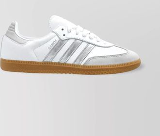 adidas round toe low-top suede sneakers