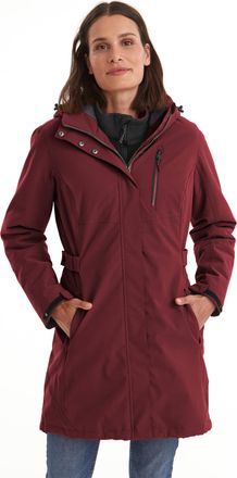 Killtec Killtec Womens Kow 165 Wmn Prk Functional Parka with Zip-Off Hood, Wine red, 50 (EU)