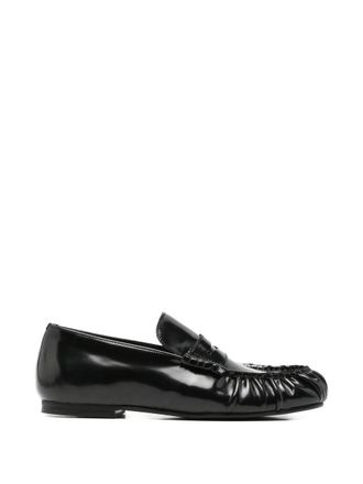 Alohas Aven Black Leather Loafers