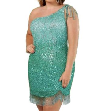 Rachel Allan Rachel Allan 40127W - Jade Ombre Size 18W
