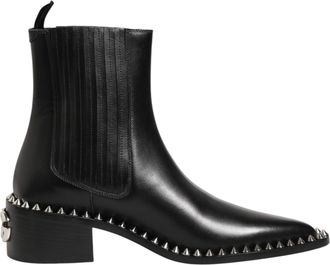 Dolce & Gabbana Black Studded Chelsea Short Ankle Boots Mens Shoes