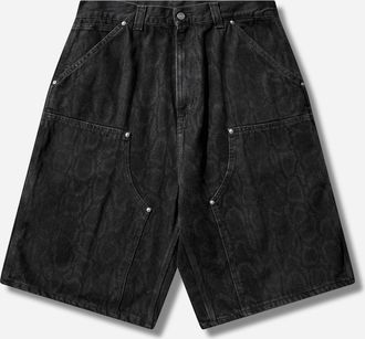 Carhartt Work in Progress Men s OG Double Knee Shorts Snake Camo / Black (Heavy Stone Wash)