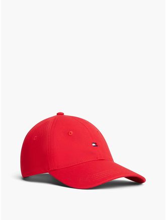 Tommy Hilfiger Mens Flag Logo Baseball Cap - Red