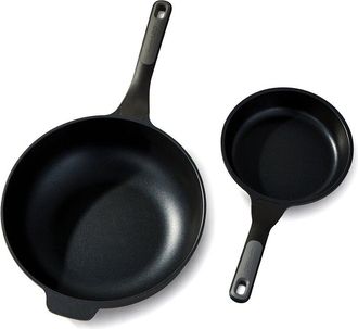 Berghoff Berghoff Leo Stone+ 2Pc Nonstick Ceramic Stir Fry Set