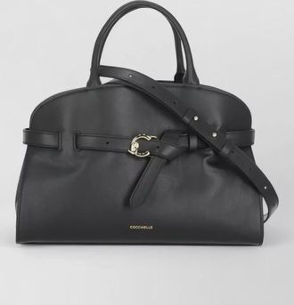 Coccinelle structured leather tote bag shoulder strap