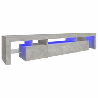 vidaXL Mueble De Tv Con Luces Led Gris Hormig&oacute;n 215x36,5x40 Cm Vidaxl