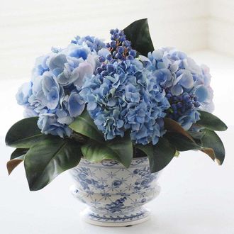 Frontgate Mixed Hydrangea and Berry Chinoiserie - Blue - Frontgate