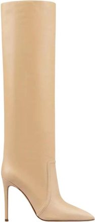 PARIS TEXAS Beige Leren Stiletto Laarzen - Dames - Laarzen met Hak - Beige - 37 EU - Leer - Schoenen