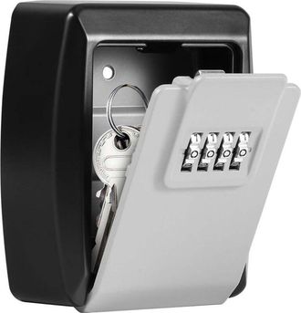OEM Caja Para Llaves, Caja De Seguridad Para Exteriores Con C&oacute;digo De 4 D&iacute;gitos, Caja Para Llaves, Resistente Al Agua Y A La Corrosi&oacute;n, Para Montaje En Pa