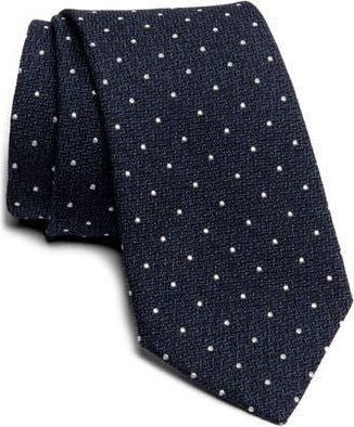 Jack Victor Cotton Blend Tie in Navy at Nordstrom Rack