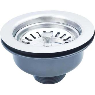 OEM Desag&uuml;e De Fregadero Sin Rebosadero, Cesta De Acero Inoxidable, &Oslash; 114 Mm 1.5, Acero Inoxidable + Abs, Desag&uuml;e + Cesta - Crezuo