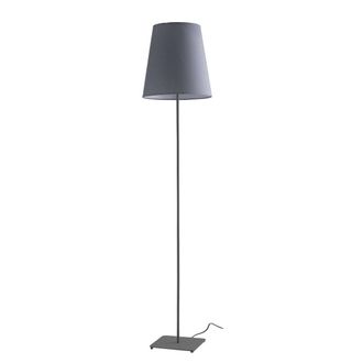 Luce-Ambiente-Design Elvis floor lamp in Gray Metal with Fabric Lampshade 155 cm